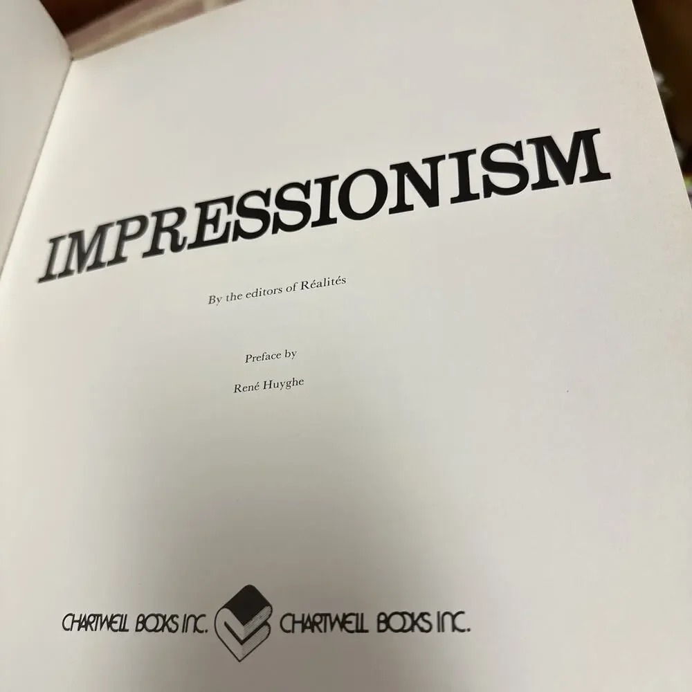 Impressionism By The Editors Of Realites Preface By Rene Huyghe 1973 HC W/‎ DJ